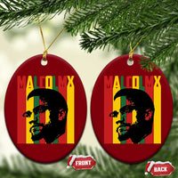 Malcolm X Ceramic Ornament Pan African Flag Black History - Wonder Print Shop