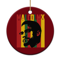 Malcolm X Ceramic Ornament Pan African Flag Black History - Wonder Print Shop