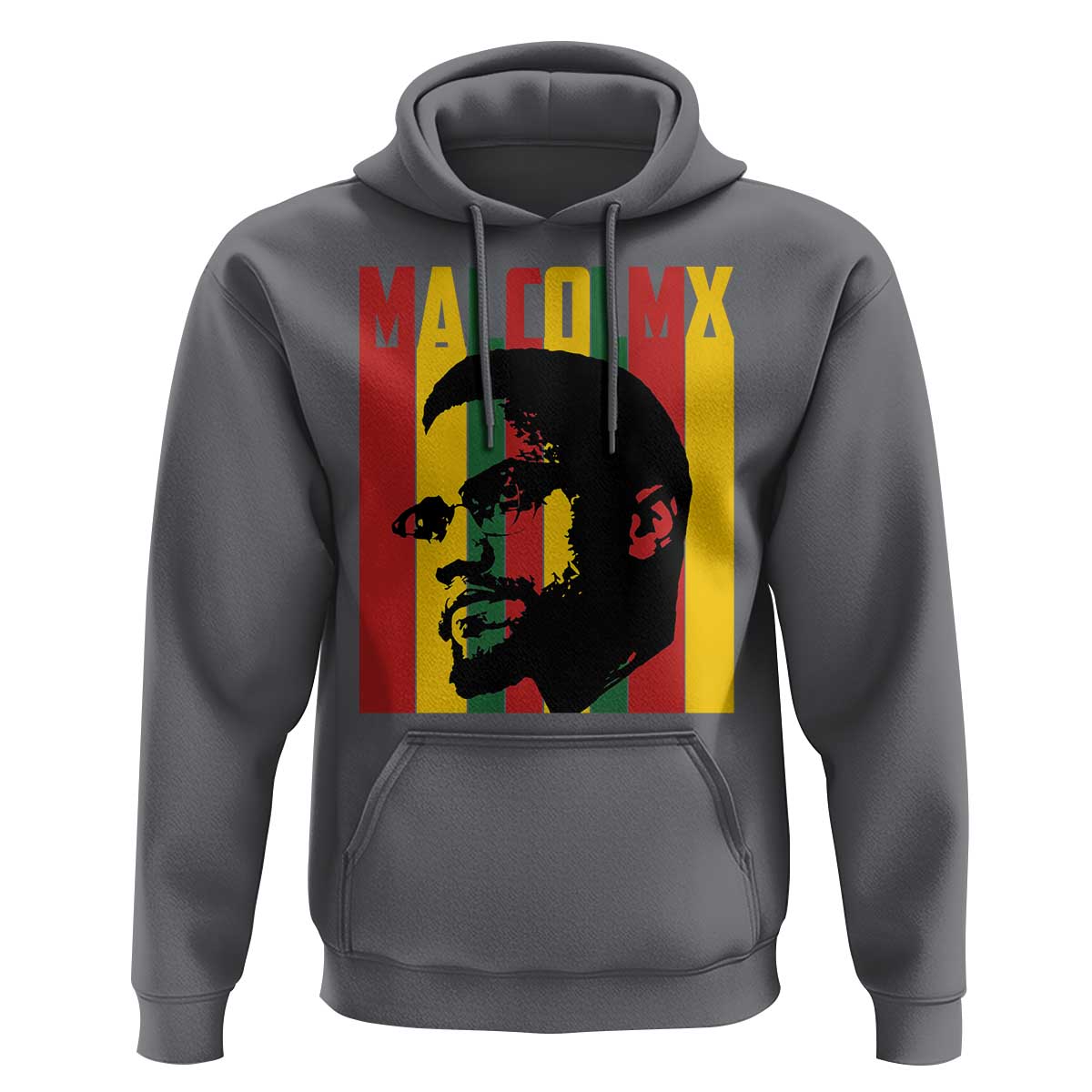 Malcolm X Hoodie Pan African Flag Black History - Wonder Print Shop