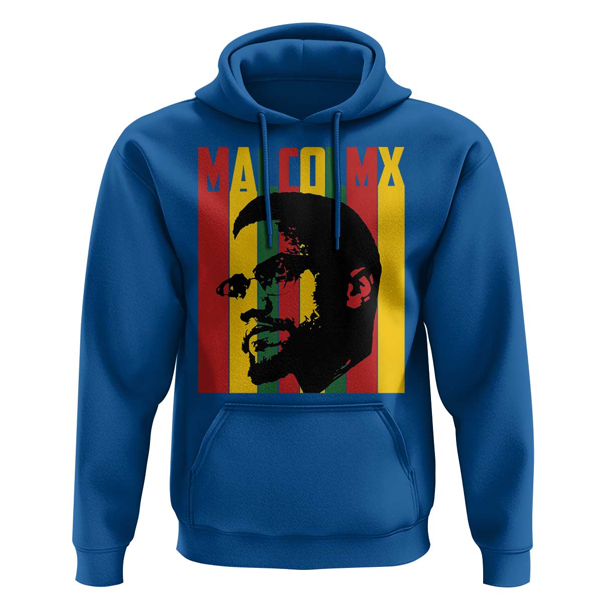 Malcolm X Hoodie Pan African Flag Black History - Wonder Print Shop
