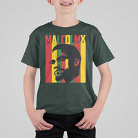 Malcolm X T Shirt For Kid Pan African Flag Black History - Wonder Print Shop
