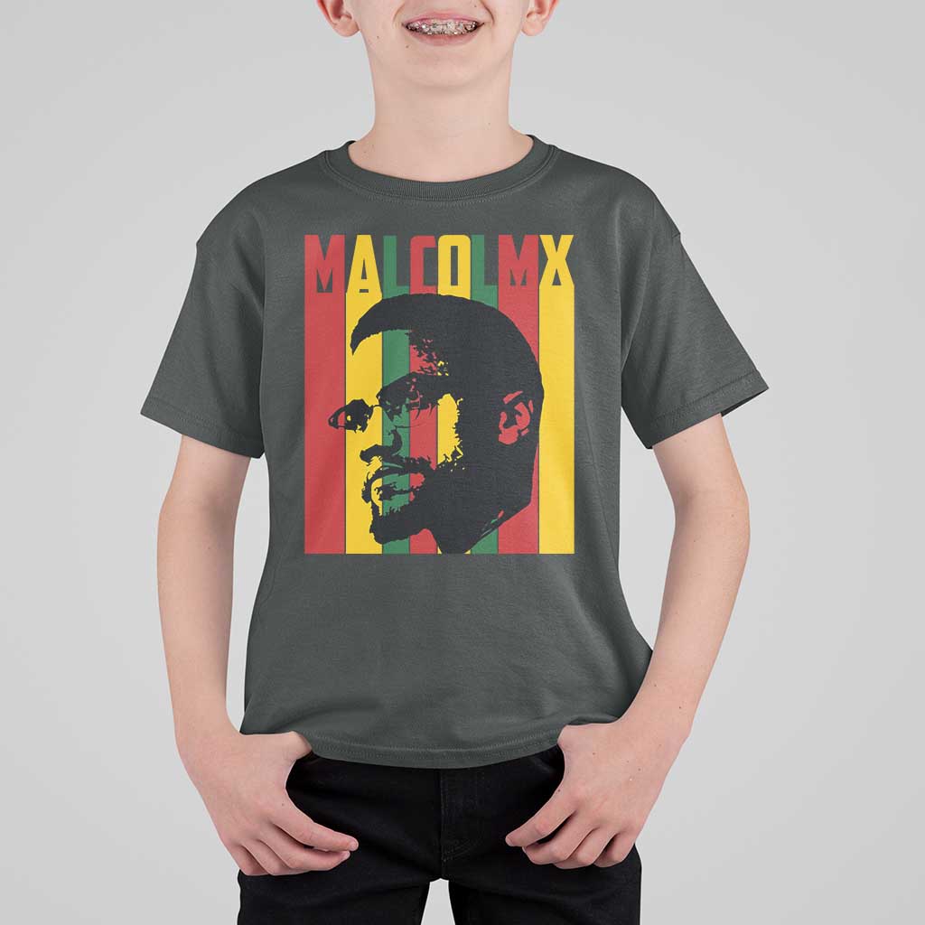 Malcolm X T Shirt For Kid Pan African Flag Black History - Wonder Print Shop