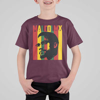 Malcolm X T Shirt For Kid Pan African Flag Black History - Wonder Print Shop