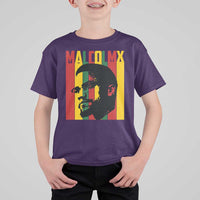 Malcolm X T Shirt For Kid Pan African Flag Black History - Wonder Print Shop