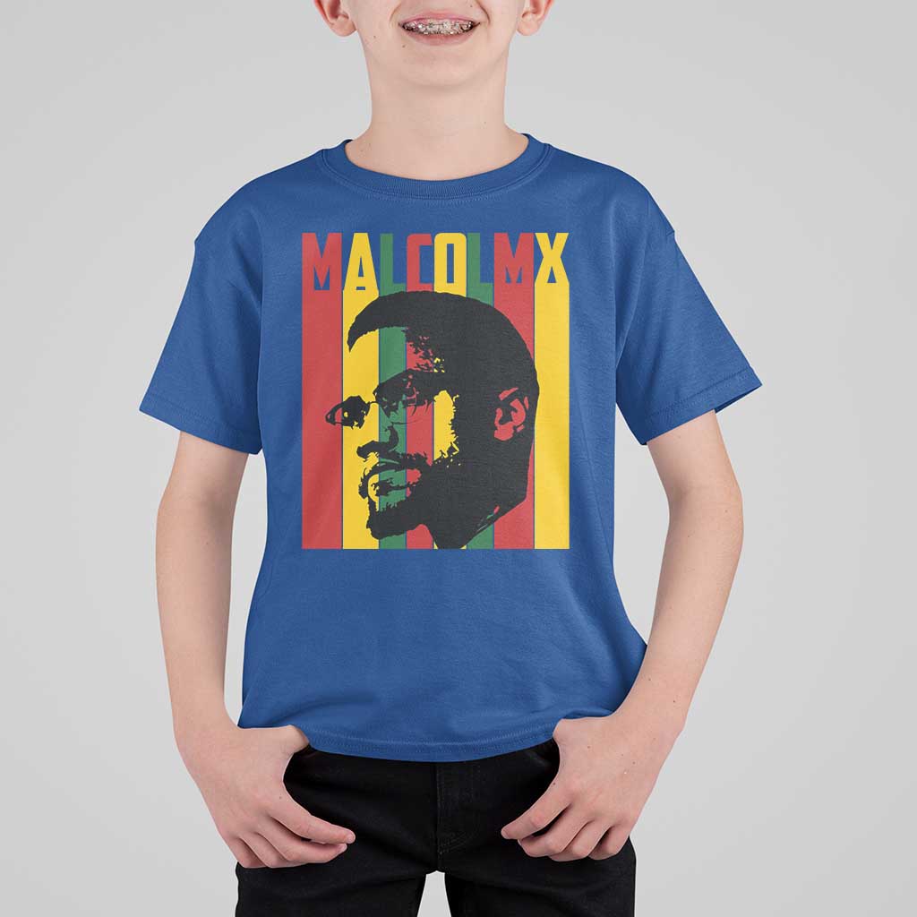 Malcolm X T Shirt For Kid Pan African Flag Black History - Wonder Print Shop