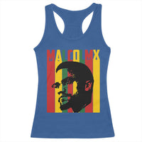 Malcolm X Racerback Tank Top Pan African Flag Black History - Wonder Print Shop