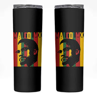 Malcolm X Skinny Tumbler Pan African Flag Black History - Wonder Print Shop