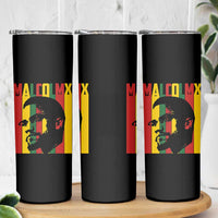 Malcolm X Skinny Tumbler Pan African Flag Black History - Wonder Print Shop