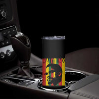 Malcolm X Skinny Tumbler Pan African Flag Black History - Wonder Print Shop