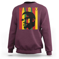 Malcolm X Sweatshirt Pan African Flag Black History - Wonder Print Shop