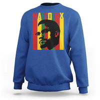 Malcolm X Sweatshirt Pan African Flag Black History - Wonder Print Shop