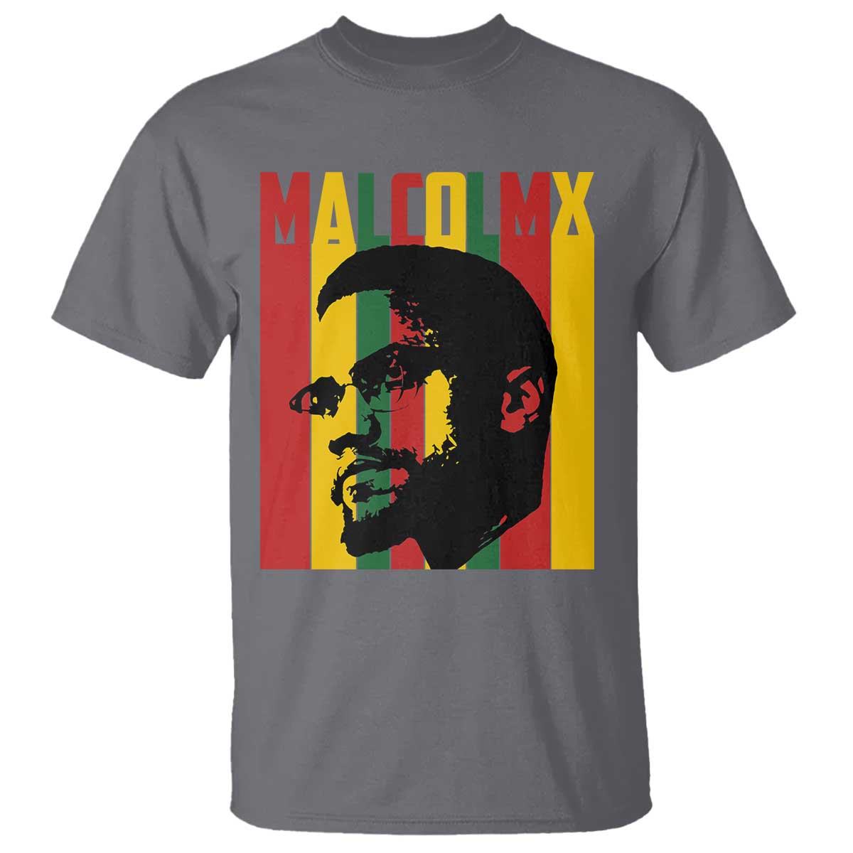 Malcolm X T Shirt Pan African Flag Black History - Wonder Print Shop