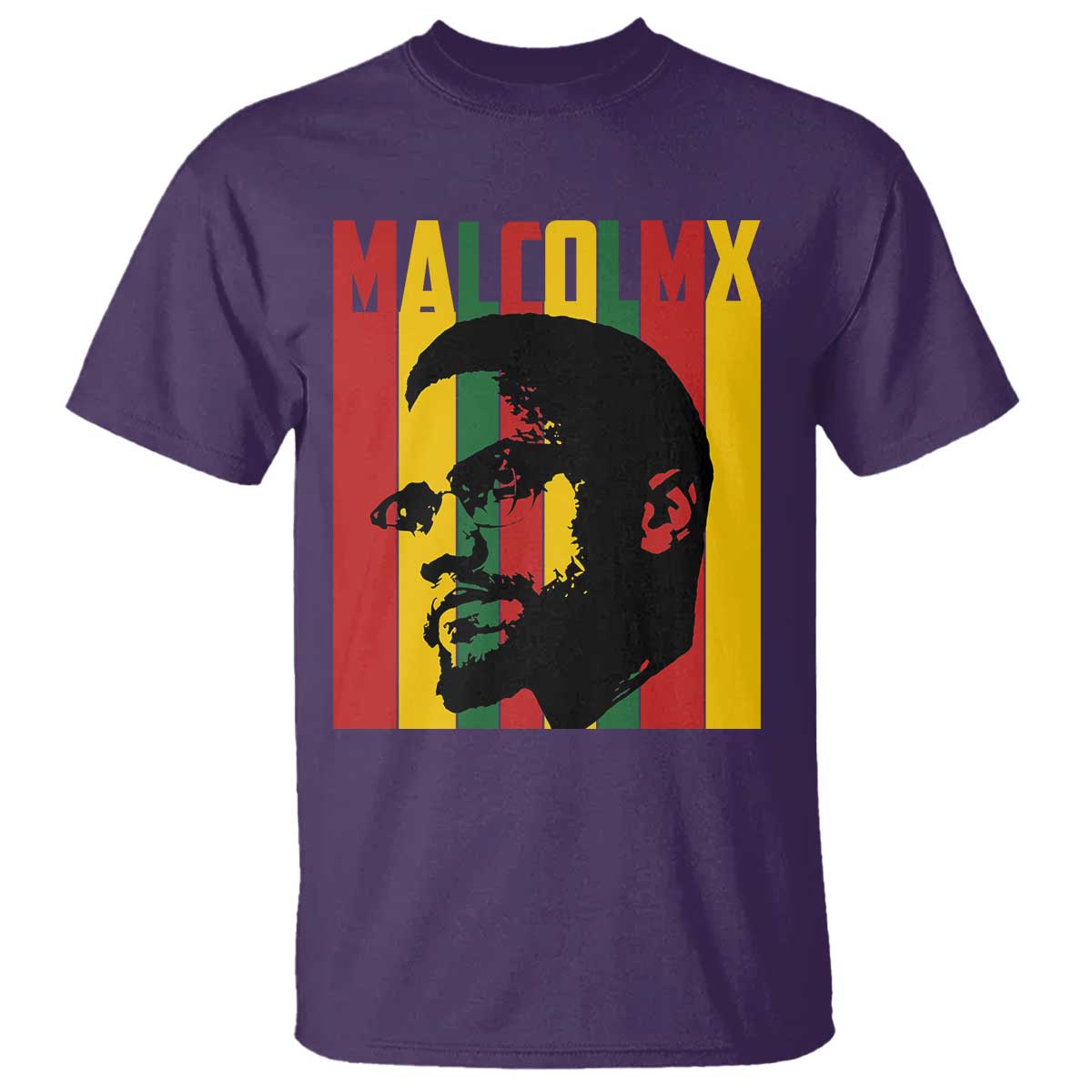 Malcolm X T Shirt Pan African Flag Black History - Wonder Print Shop