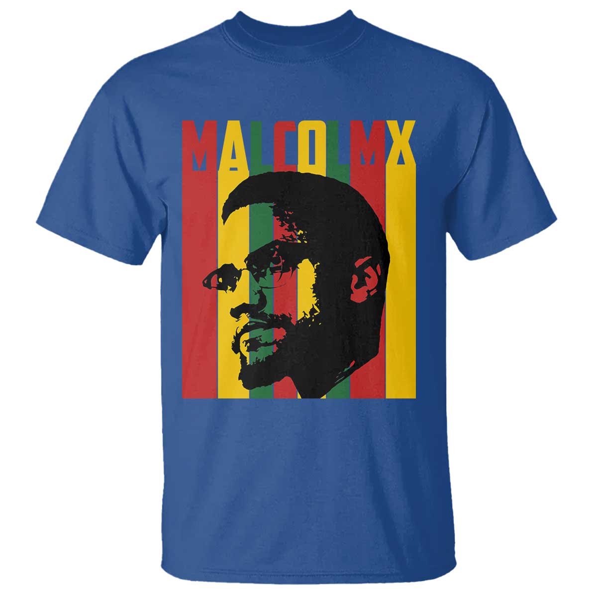 Malcolm X T Shirt Pan African Flag Black History - Wonder Print Shop