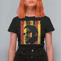 Malcolm X T Shirt For Women Pan African Flag Black History - Wonder Print Shop