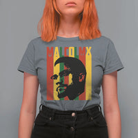 Malcolm X T Shirt For Women Pan African Flag Black History - Wonder Print Shop