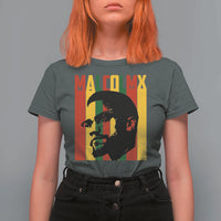 Malcolm X T Shirt For Women Pan African Flag Black History - Wonder Print Shop