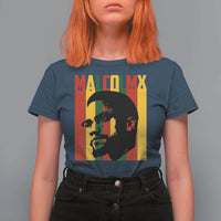 Malcolm X T Shirt For Women Pan African Flag Black History - Wonder Print Shop