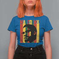 Malcolm X T Shirt For Women Pan African Flag Black History - Wonder Print Shop