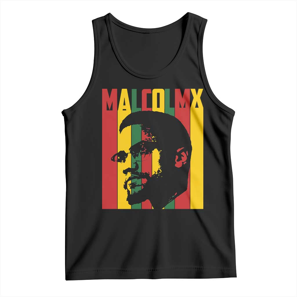Malcolm X Tank Top Pan African Flag Black History - Wonder Print Shop