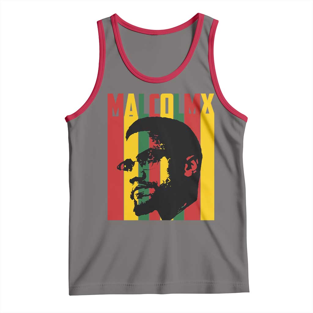 Malcolm X Tank Top Pan African Flag Black History - Wonder Print Shop