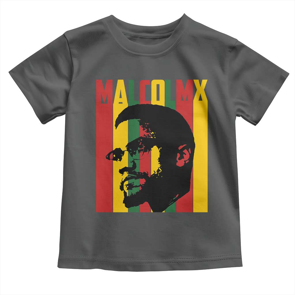 Malcolm X Toddler T Shirt Pan African Flag Black History - Wonder Print Shop