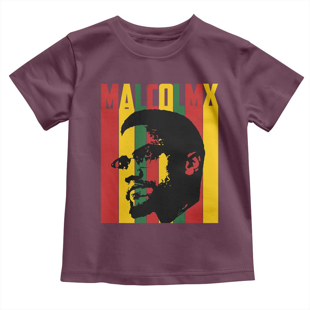 Malcolm X Toddler T Shirt Pan African Flag Black History - Wonder Print Shop