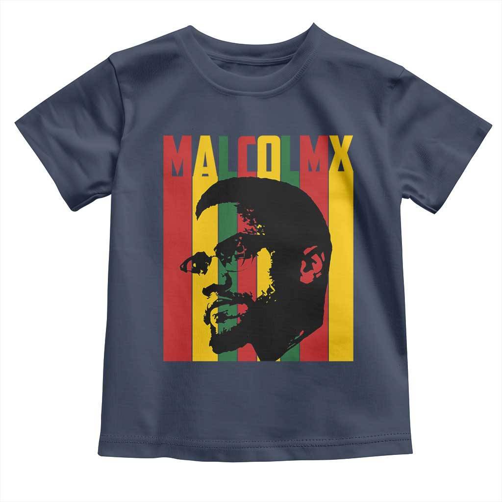 Malcolm X Toddler T Shirt Pan African Flag Black History - Wonder Print Shop
