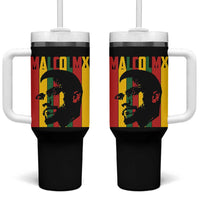 Malcolm X Tumbler With Handle Pan African Flag Black History - Wonder Print Shop
