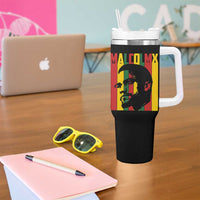 Malcolm X Tumbler With Handle Pan African Flag Black History - Wonder Print Shop