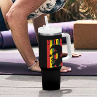 Malcolm X Tumbler With Handle Pan African Flag Black History - Wonder Print Shop