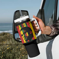 Malcolm X Tumbler With Handle Pan African Flag Black History - Wonder Print Shop
