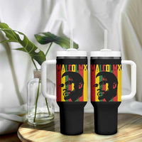 Malcolm X Tumbler With Handle Pan African Flag Black History - Wonder Print Shop
