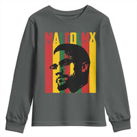 Malcolm X Youth Sweatshirt Pan African Flag Black History - Wonder Print Shop