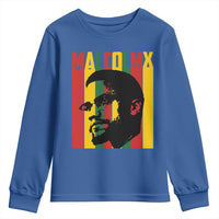 Malcolm X Youth Sweatshirt Pan African Flag Black History - Wonder Print Shop