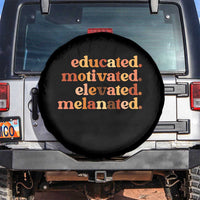 Black Pride Melanin Spare Tire Cover Educated Motivated Elevated Melanated - Wonder Print Shop