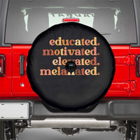 Black Pride Melanin Spare Tire Cover Educated Motivated Elevated Melanated - Wonder Print Shop