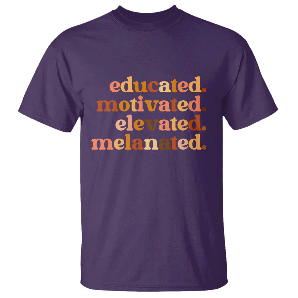 Black Pride Melanin T Shirt Educated Motivated Elevated Melanated - Wonder Print Shop