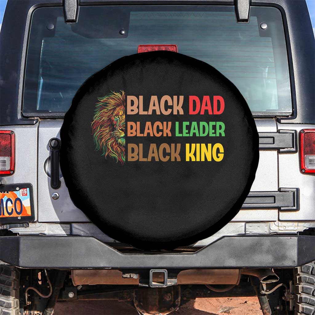 Black Affrican Melanin Spare Tire Cover Lion Father Day Dad Leader Black King - Wonder Print Shop