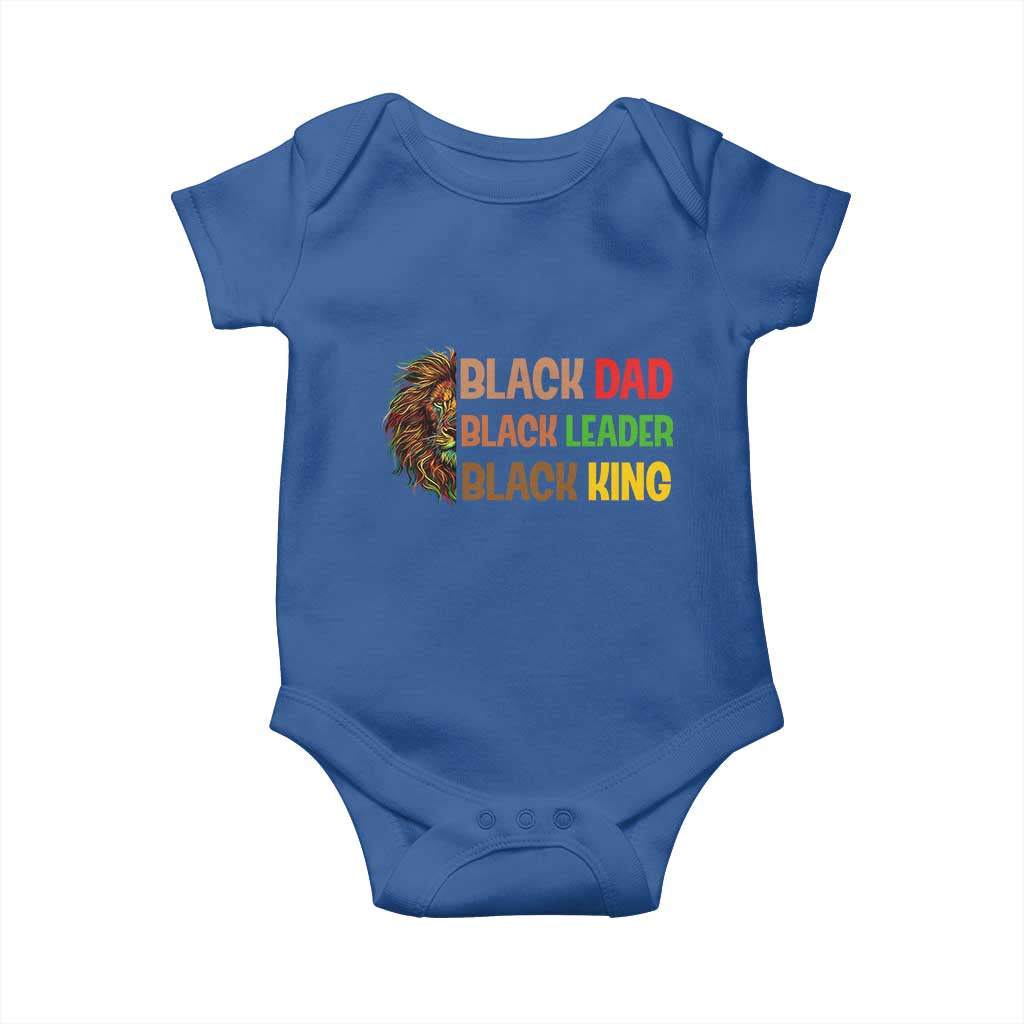 Black Affrican Melanin Baby Onesie Lion Father Day Dad Leader Black King - Wonder Print Shop