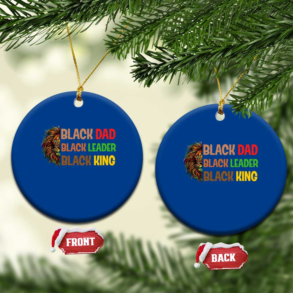 Black Affrican Melanin Ceramic Ornament Lion Father Day Dad Leader Black King - Wonder Print Shop