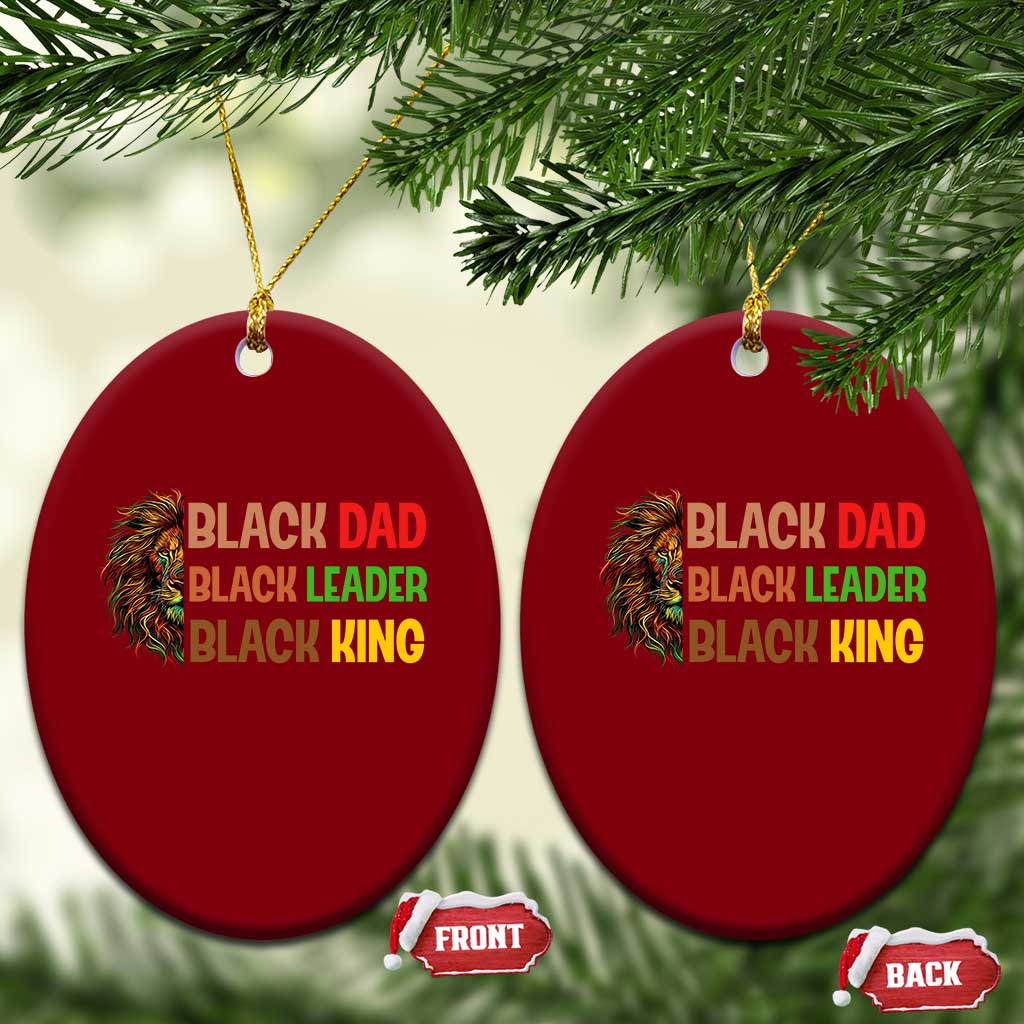 Black Affrican Melanin Ceramic Ornament Lion Father Day Dad Leader Black King - Wonder Print Shop