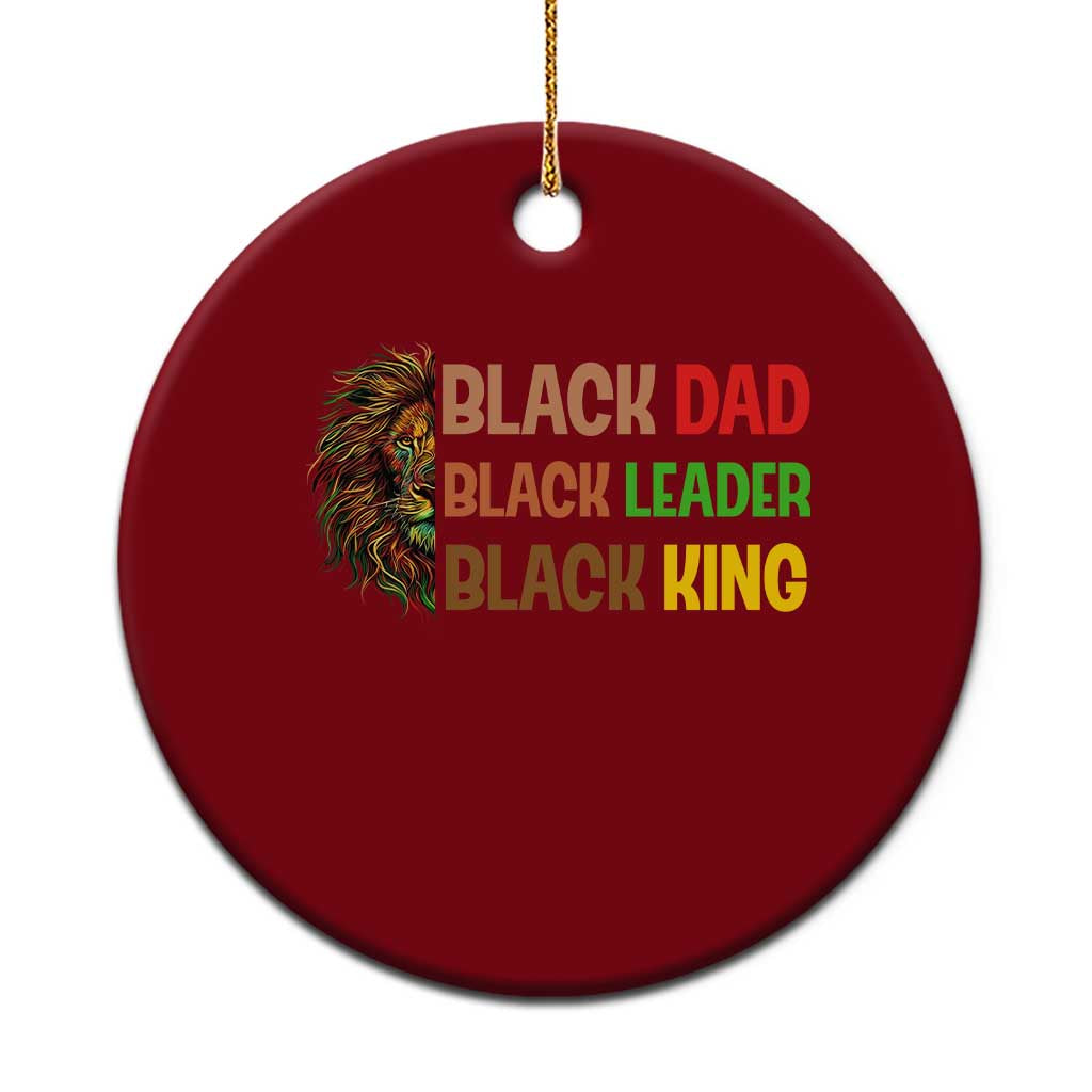 Black Affrican Melanin Ceramic Ornament Lion Father Day Dad Leader Black King - Wonder Print Shop