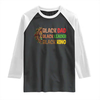 Black Affrican Melanin Raglan Shirt Lion Father Day Dad Leader Black King - Wonder Print Shop