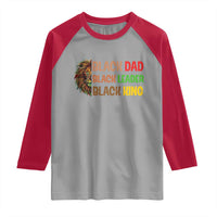 Black Affrican Melanin Raglan Shirt Lion Father Day Dad Leader Black King - Wonder Print Shop