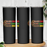 Black Affrican Melanin Skinny Tumbler Lion Father Day Dad Leader Black King - Wonder Print Shop