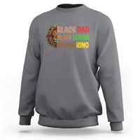 Black Affrican Melanin Sweatshirt Lion Father Day Dad Leader Black King - Wonder Print Shop