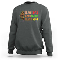 Black Affrican Melanin Sweatshirt Lion Father Day Dad Leader Black King - Wonder Print Shop