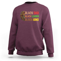 Black Affrican Melanin Sweatshirt Lion Father Day Dad Leader Black King - Wonder Print Shop
