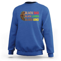 Black Affrican Melanin Sweatshirt Lion Father Day Dad Leader Black King - Wonder Print Shop